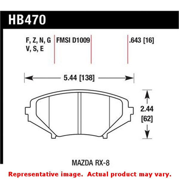 Hawk Performance Ceramic Brake Pads Front Mazda RX-8 RX8