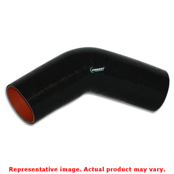4/" ID Vibrant 4-Ply Silicone Elbow Connector 45 degree Elbow BLACK